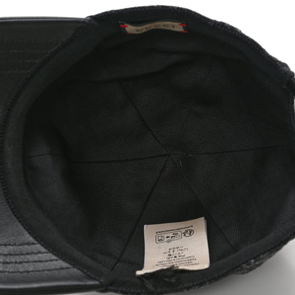 Gucci Denim Calfskin GG Monogram Baseball Hat M Black Grey 7 of 9