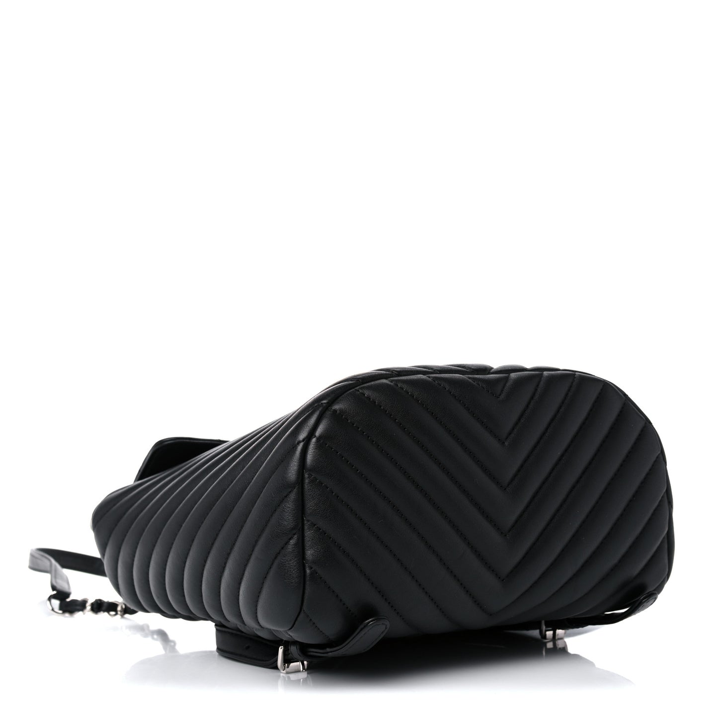 Calfskin Chevron Quilted Small Urban Spirit Backpack Black