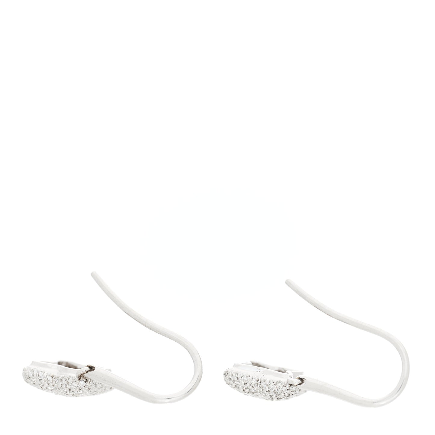 18K White Gold Diamond Quatrefoil Drop Earrings