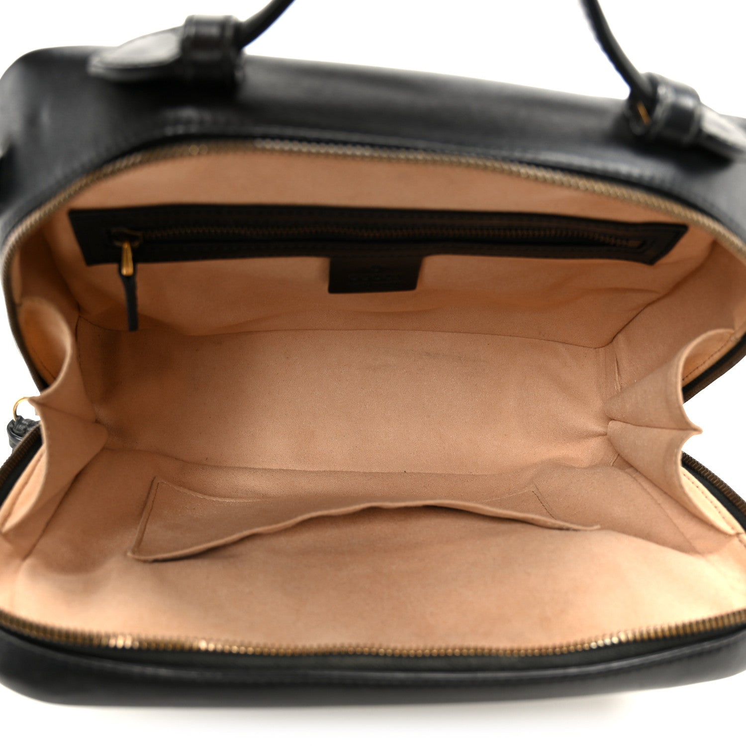 Gucci Calfskin Matelasse Sylvie Web Small GG Marmont Top Handle Shoulder Bag Black 5 of 11