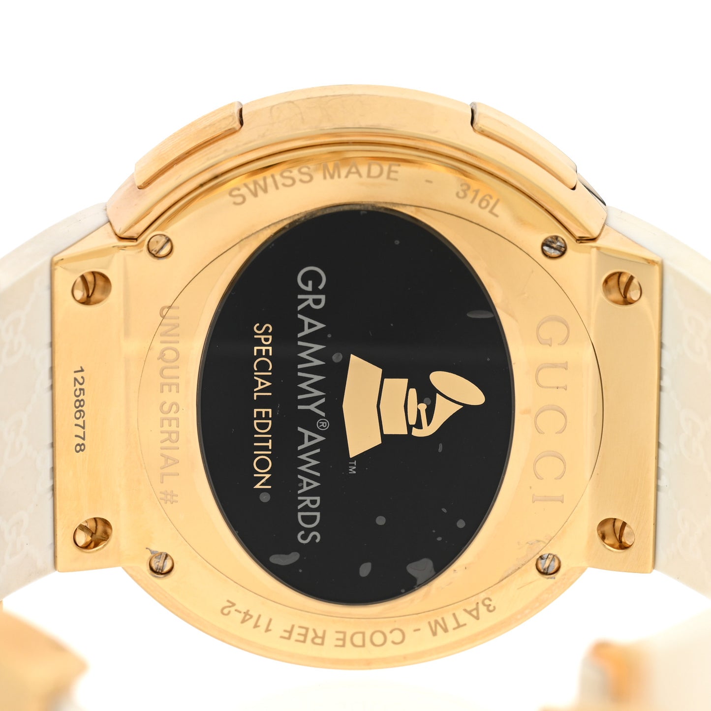 Stainless Steel Rubber 45mm Digital I-Gucci Guccissima Grammy Awards Watch
