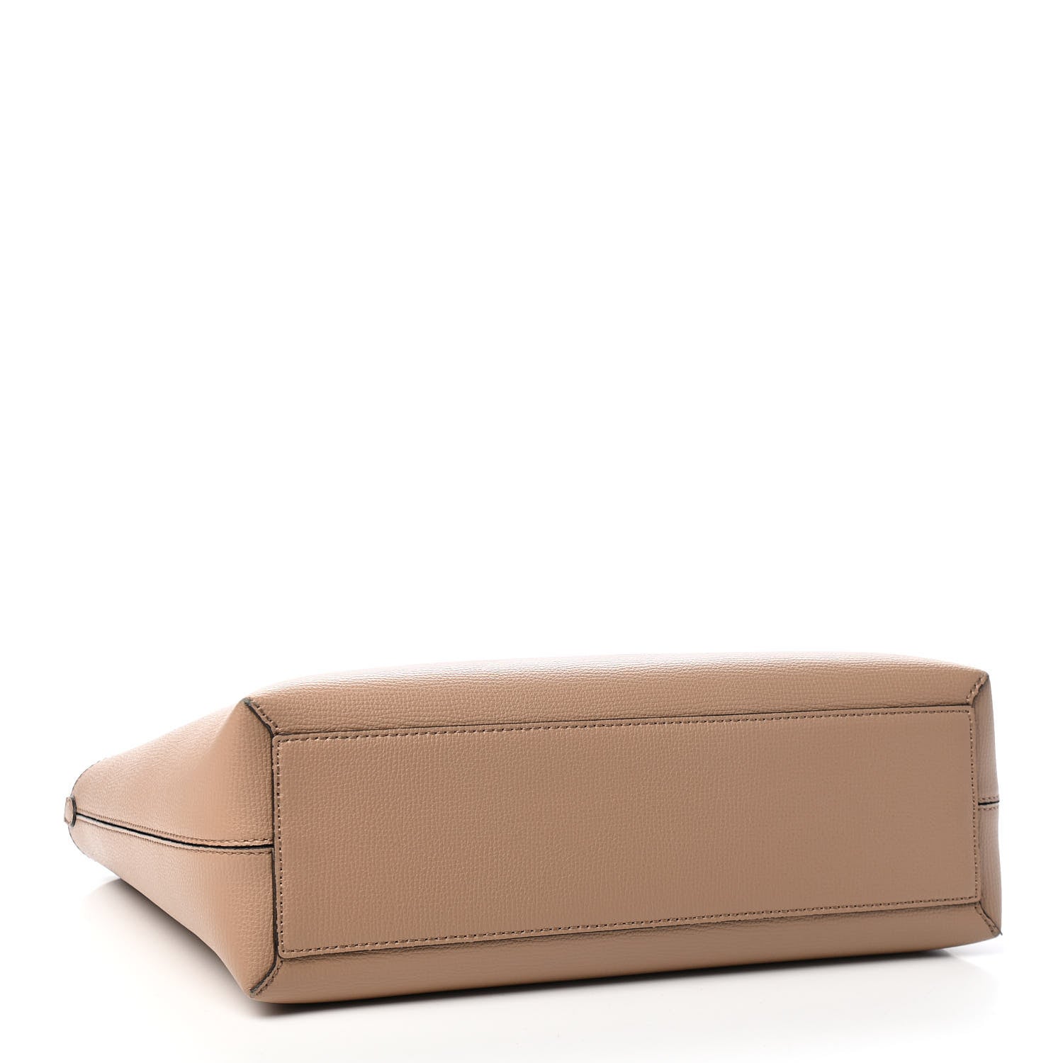 Burberry Grainy Calfskin Haymarket Check Small Reversible Tote Mid Camel 4 of 8