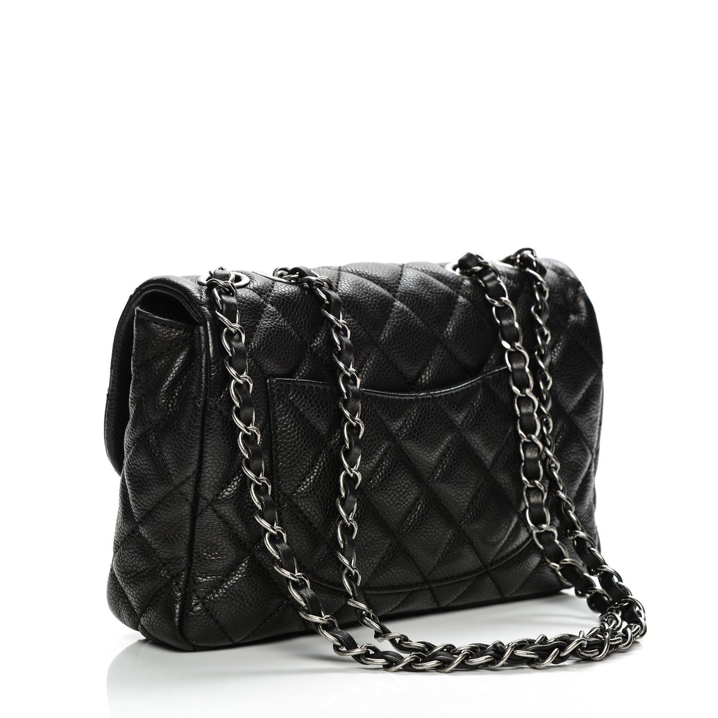 Caviar Quilted Medium Now and Forever Flap Black