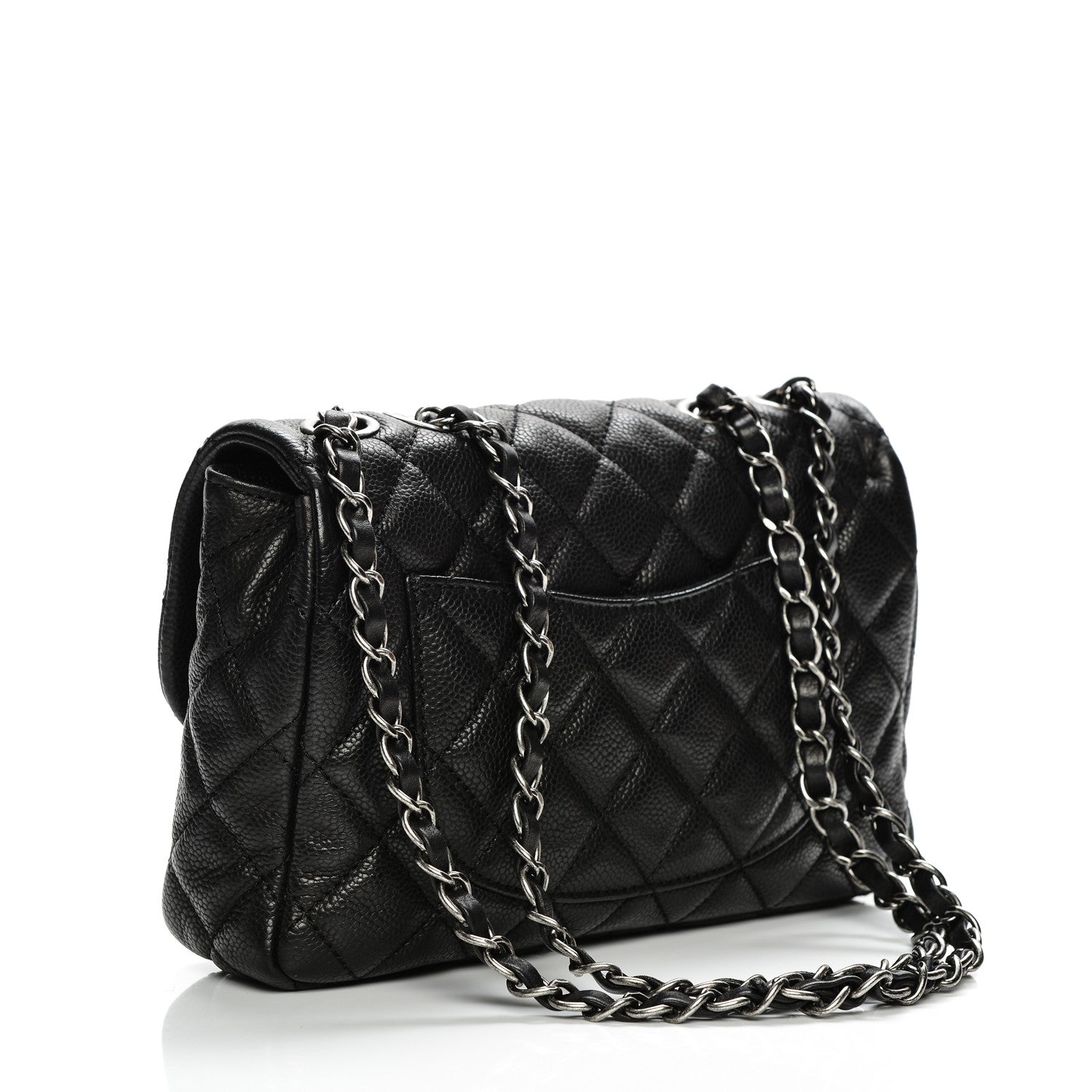 Chanel Caviar Quilted Medium Now and Forever Flap Black 3 of 7