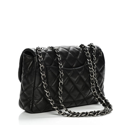 Chanel Caviar Quilted Medium Now and Forever Flap Black 3 of 7