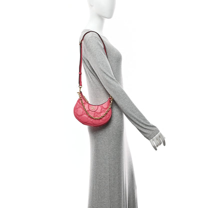 Gucci Calfskin GG Matelasse Mini Hobo Shoulder Bag Pink 2 of 10