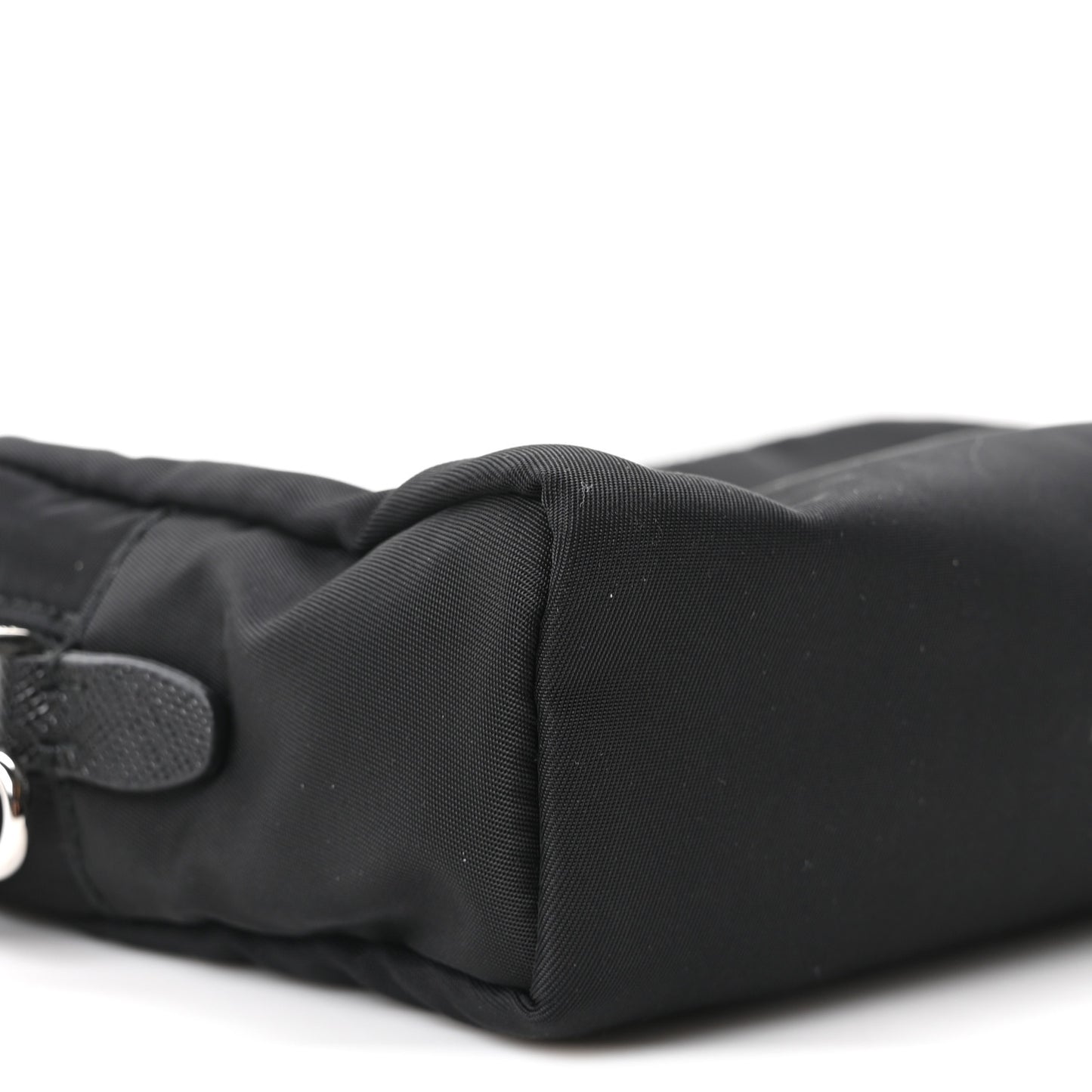 Re-Nylon Vela Saffiano Wristlet Black