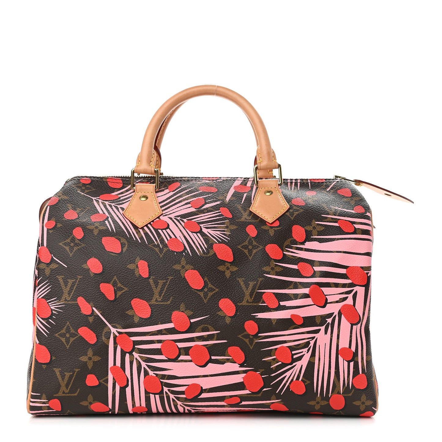 Monogram Jungle Dots Speedy 30 Sugar Pink Poppy