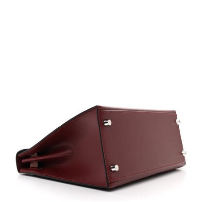 Hermes Madame Calfskin Shiny Niloticus Crocodile Kelly Sellier Touch 28 Rouge H Terre 4 of 11