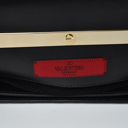 Valentino Garavani Lambskin Lace Large Girello Flap Black 6 of 10
