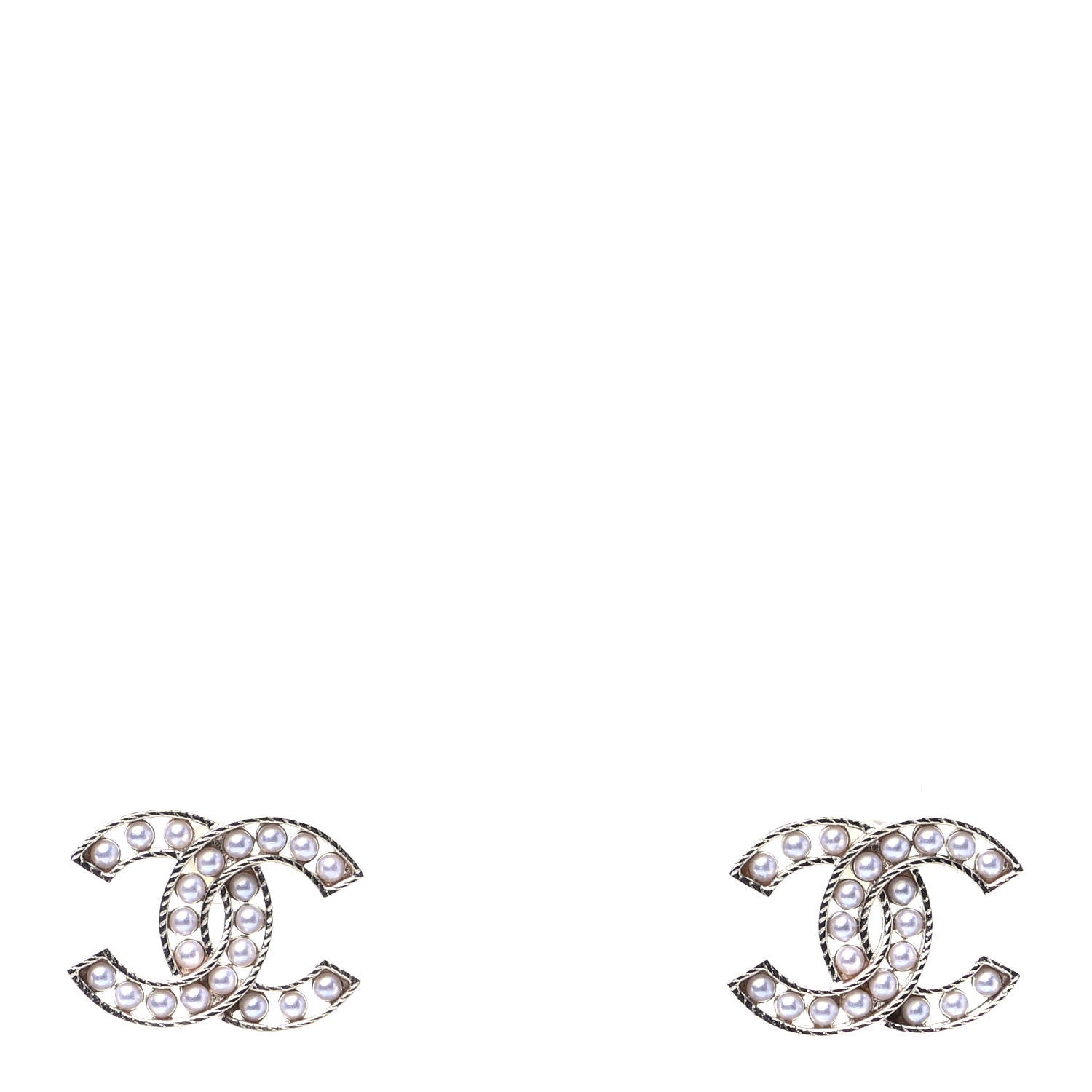 Chanel Pearl CC Earrings Gold 1 of 4