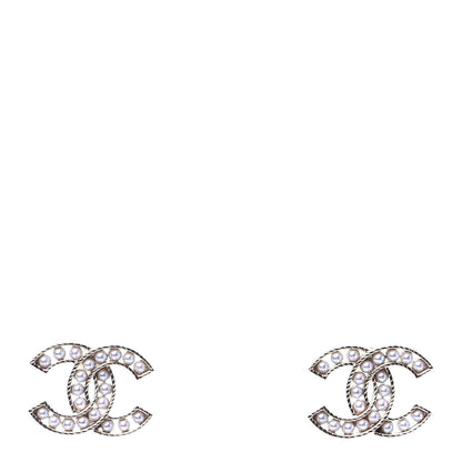 Chanel Pearl CC Earrings Gold 1 of 4