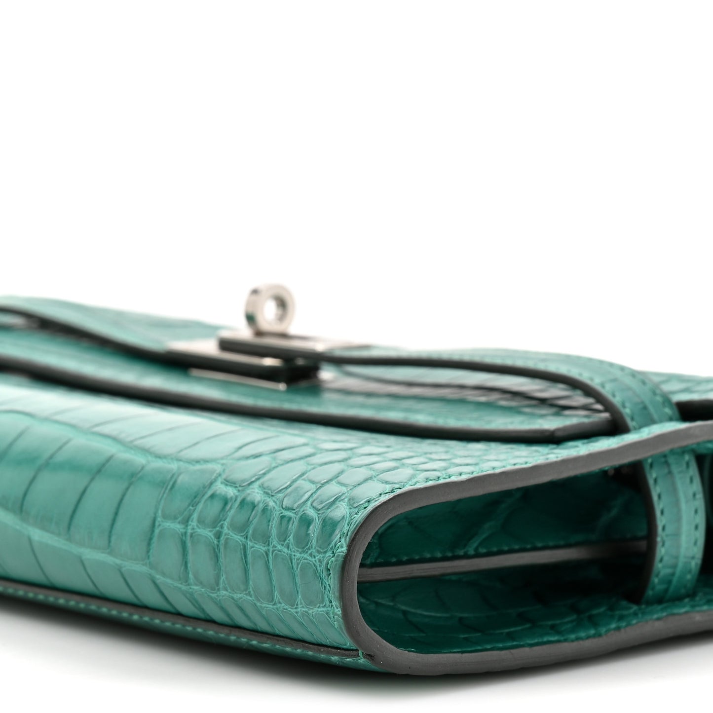 Matte Alligator Kelly To Go Wallet Malachite