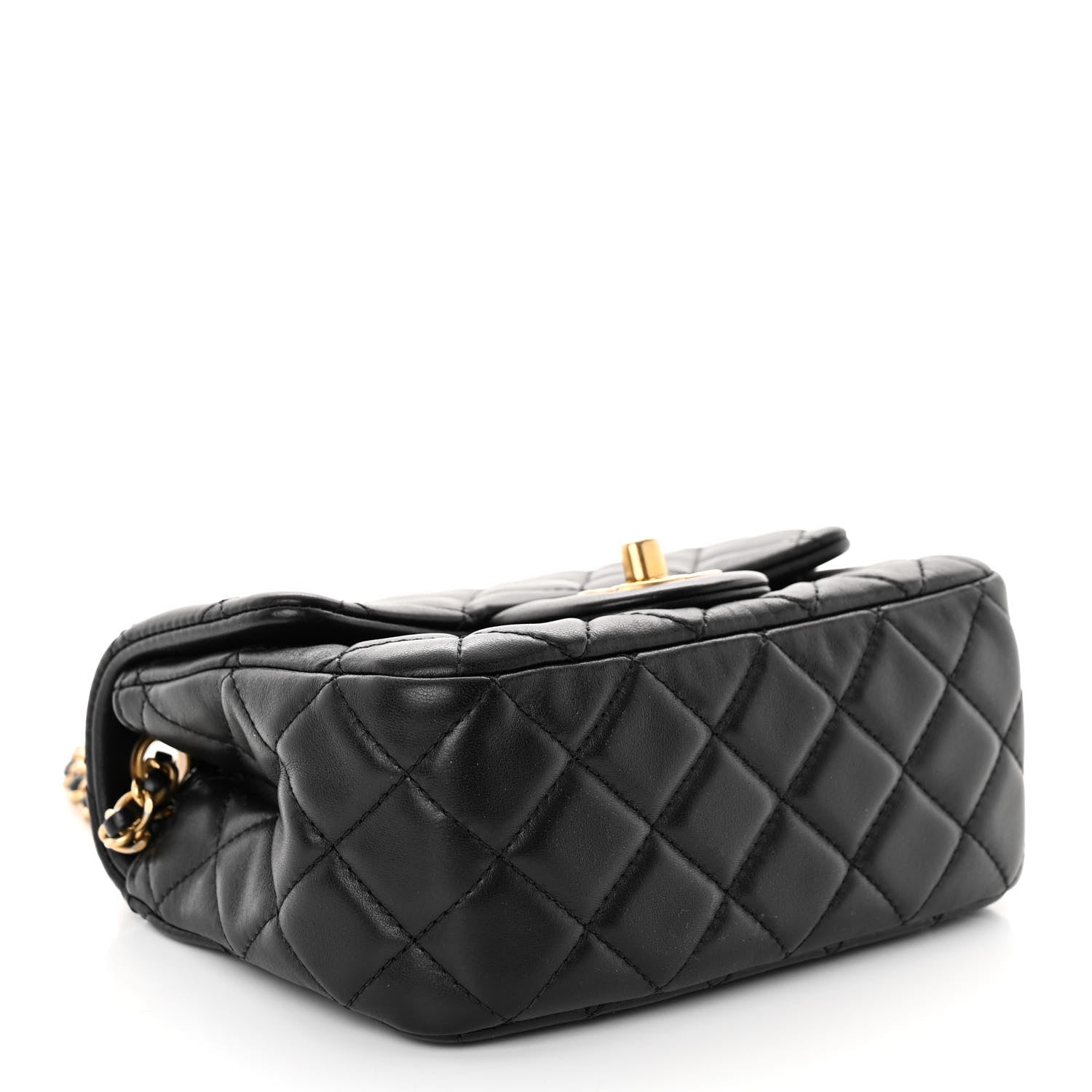 Chanel Lambskin Quilted Mini Pearl Crush Flap Black 4 of 11