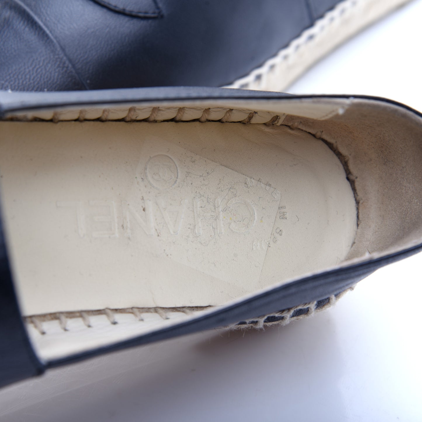 Lambskin CC Espadrilles 36 Dark Navy