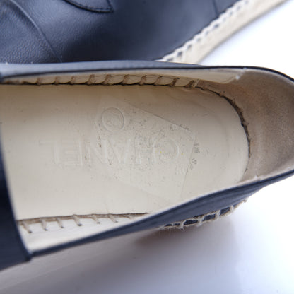 Chanel Lambskin CC Espadrilles 36 Dark Navy 12 of 14