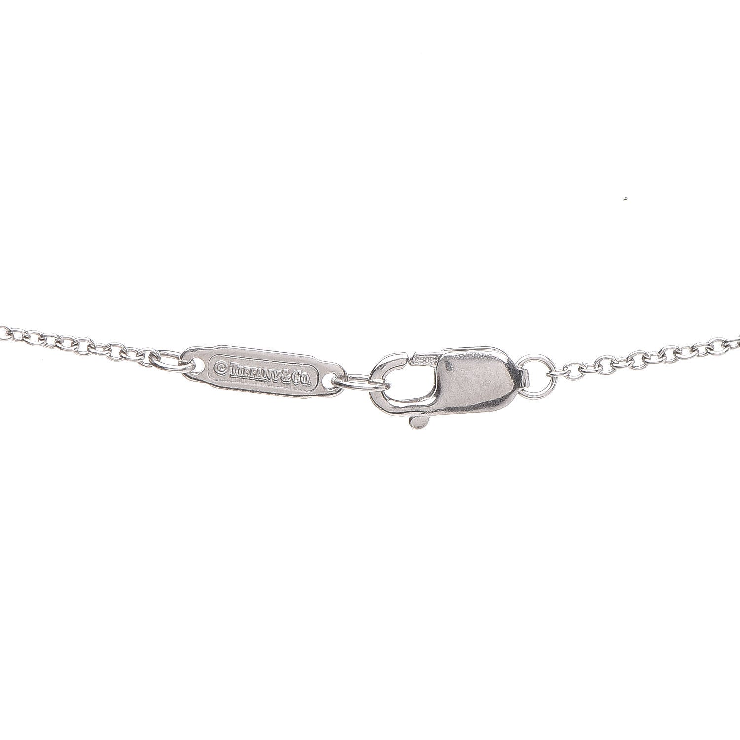 Tiffany Platinum Diamond Mini Peace Pendant Necklace 4 of 6
