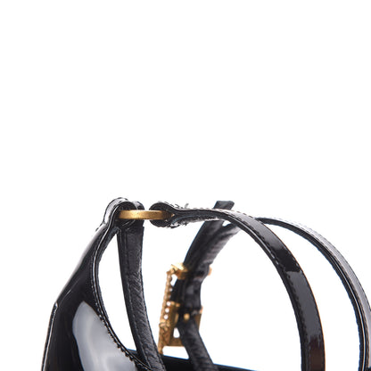 Valentino Garavani Patent Ankle Strap Ballerina Flats 36.5 Black 9 of 10
