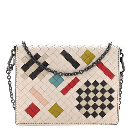 Bottega Veneta Nappa Intrecciato Chain Wallet Mist Abstract 1 of 11