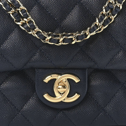 Chanel Caviar Quilted Small CC You Flap Dark Blue 9 of 13