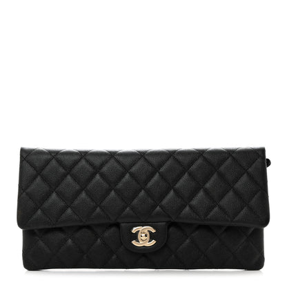 Chanel Caviar Quilted Flap Clutch Black 1 of 7