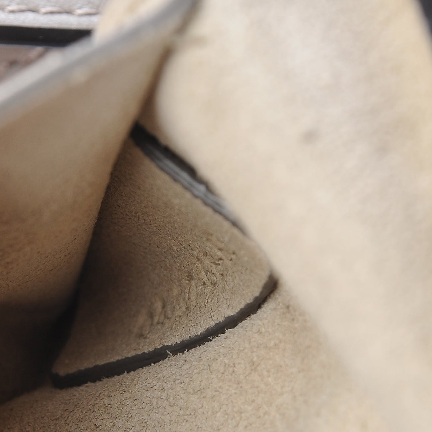Suede Calfskin Small Faye Shoulder Bag Motty Grey