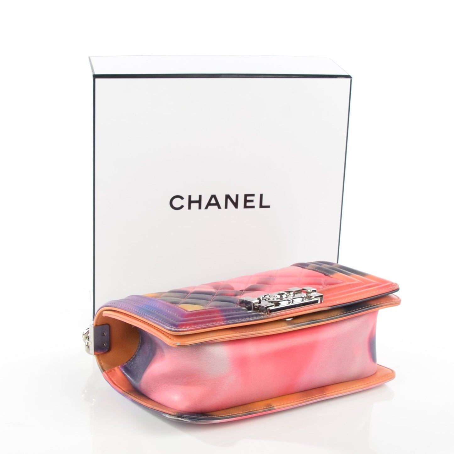 Printed Lambskin Small Flower Power Boy Flap