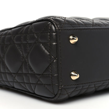 Christian Dior Lambskin Cannage Small Lucky Badges My Lady Dior Dark Grey 8 of 11