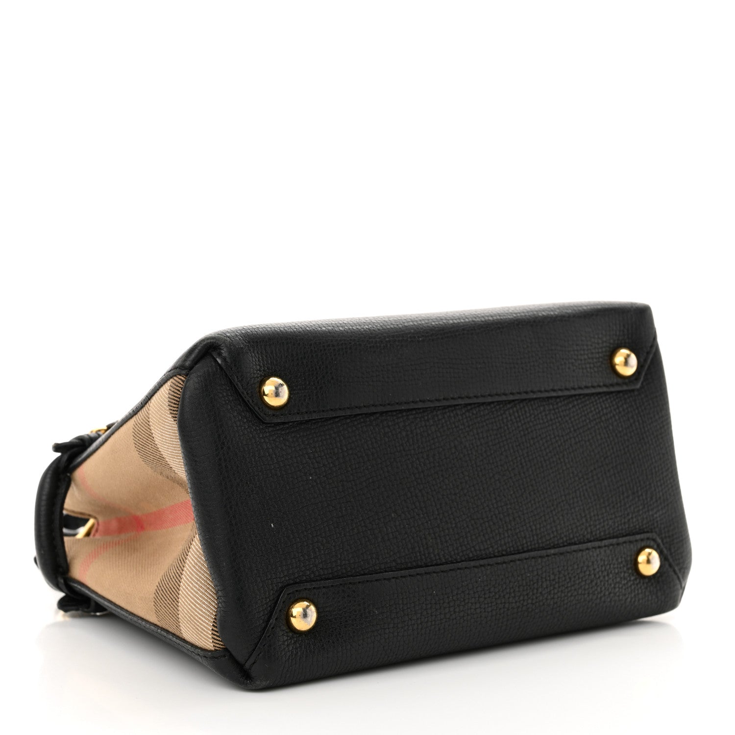 Burberry Derby Calfskin House Check Baby Banner Tote Black 4 of 16