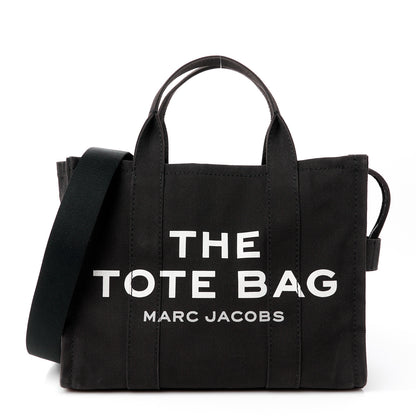 Marc Jacobs Cotton Canvas Small The Traveler Tote Bag Black 1 of 16