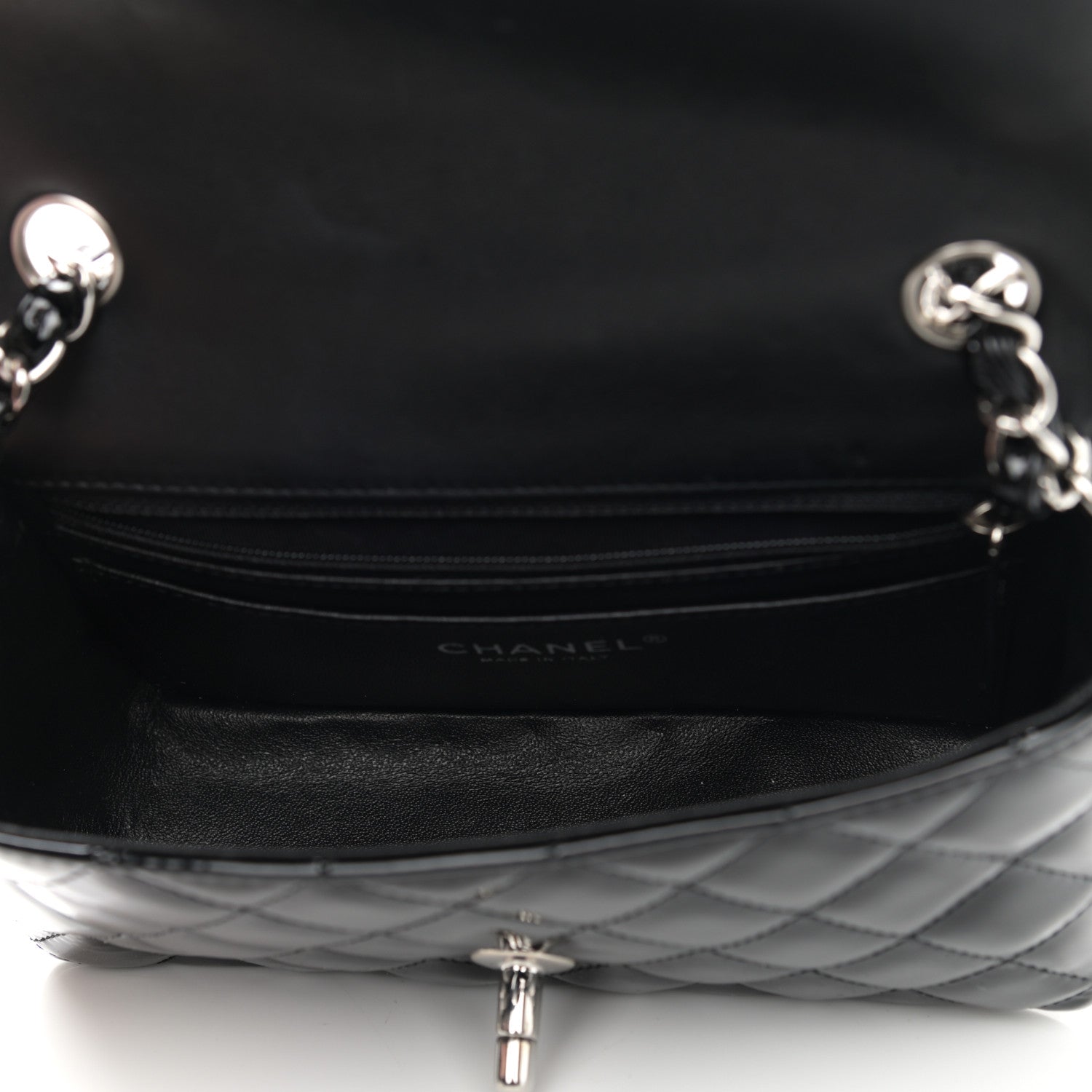 Chanel Patent Calfskin Quilted Mini Rectangular Flap Black 5 of 11