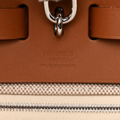 Hermes Vache Hunter Criss Viking Herbag Messenger 39 Ecru Beige Fauve 7 of 13