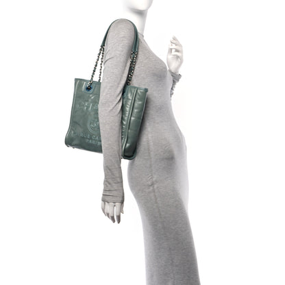Chanel Glazed Calfskin Mini Deauville Tote Green 2 of 10