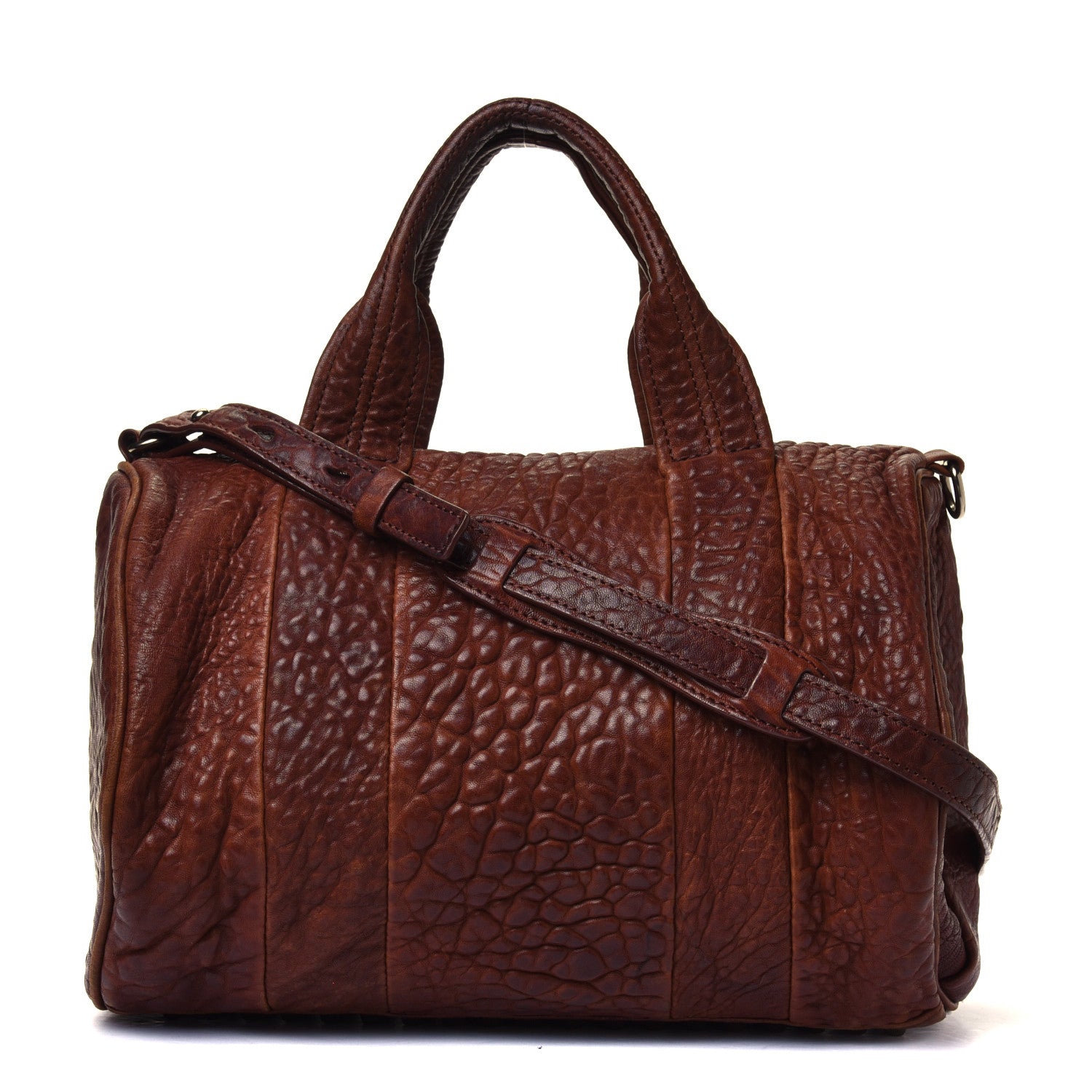 Alexander Wang Pebbled Lambskin Rocco Brown Gold Hardware 1 of 5