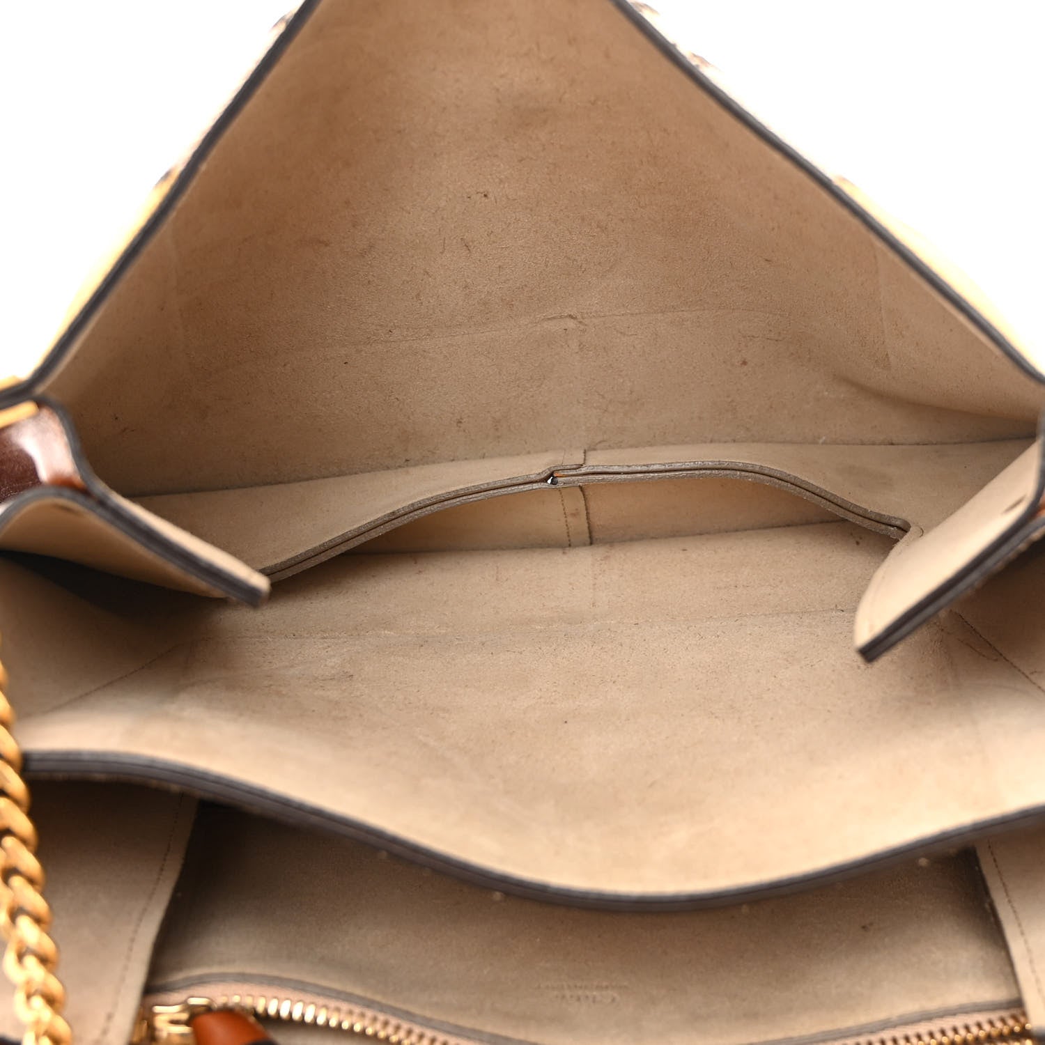 Chloe Suede Patchwork Medium Faye Shoulder Bag Brown Multicolor 5 of 15