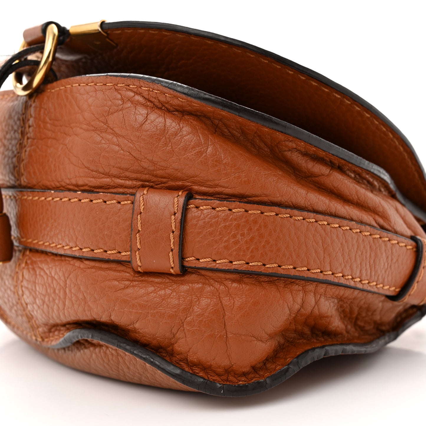 Calfskin Mini Marcie Round Crossbody Bag Tan