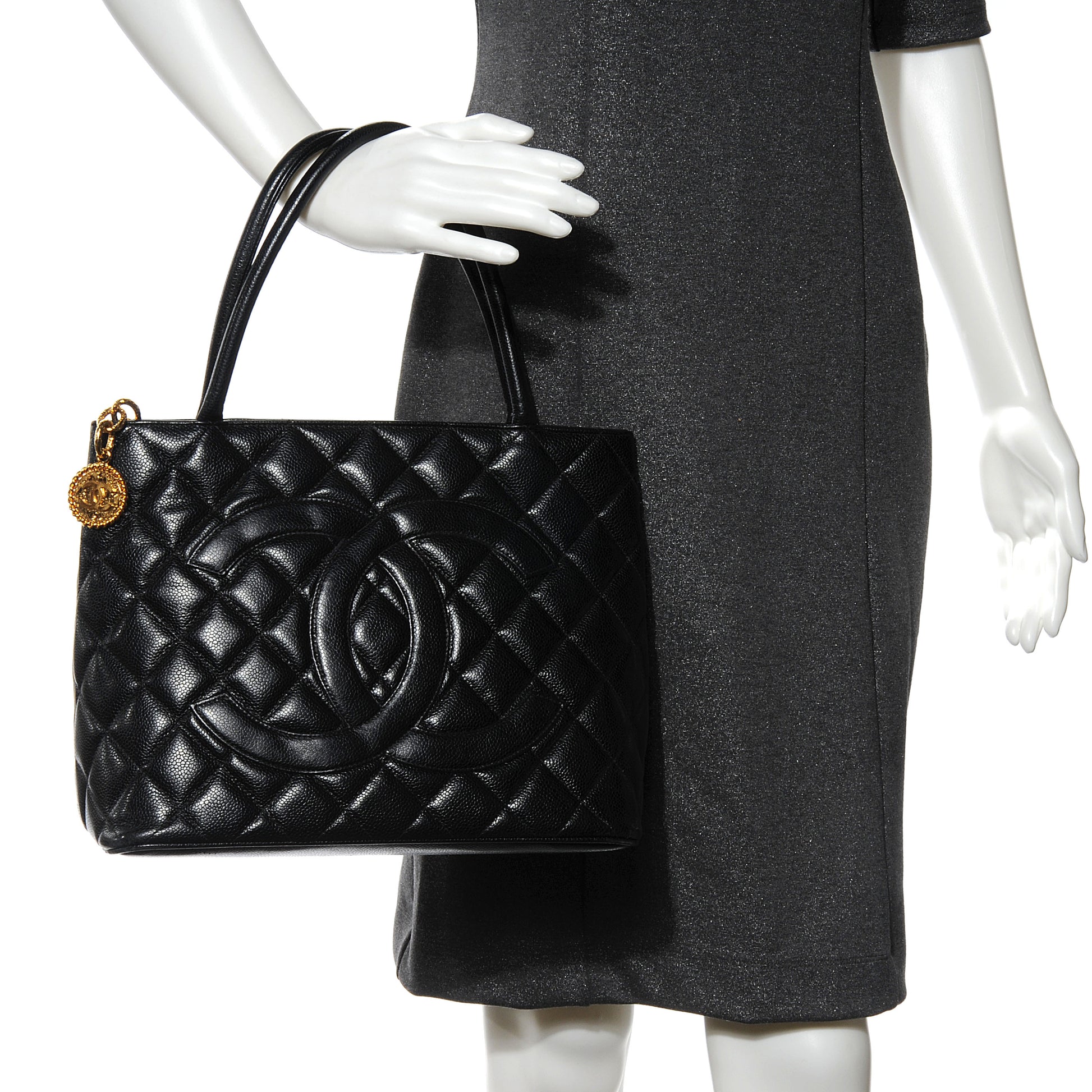Chanel Caviar Quilted Medallion Tote Black 2 of 7