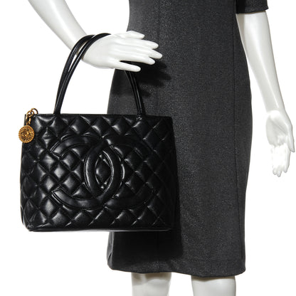 Chanel Caviar Quilted Medallion Tote Black 2 of 7