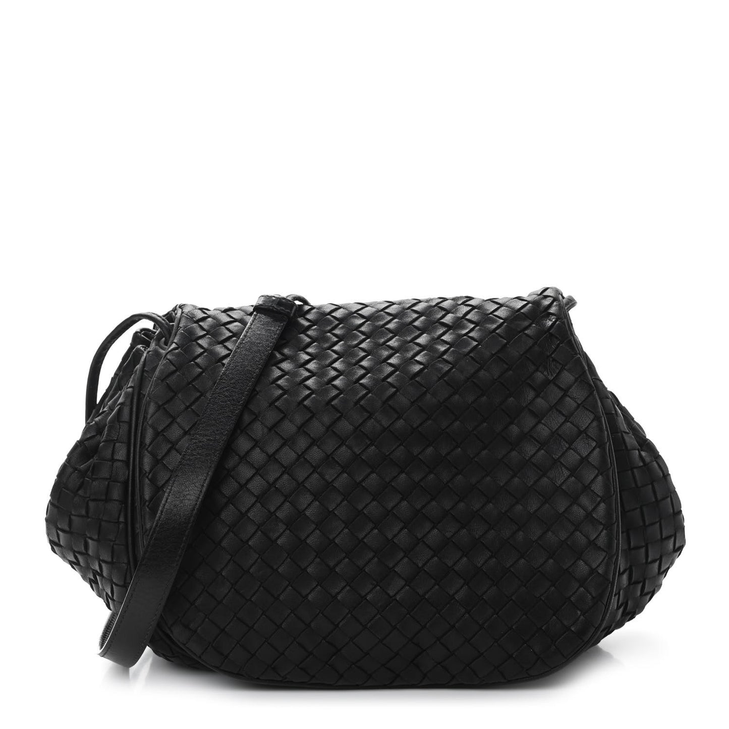 Nappa Intrecciato Messenger Bag Black