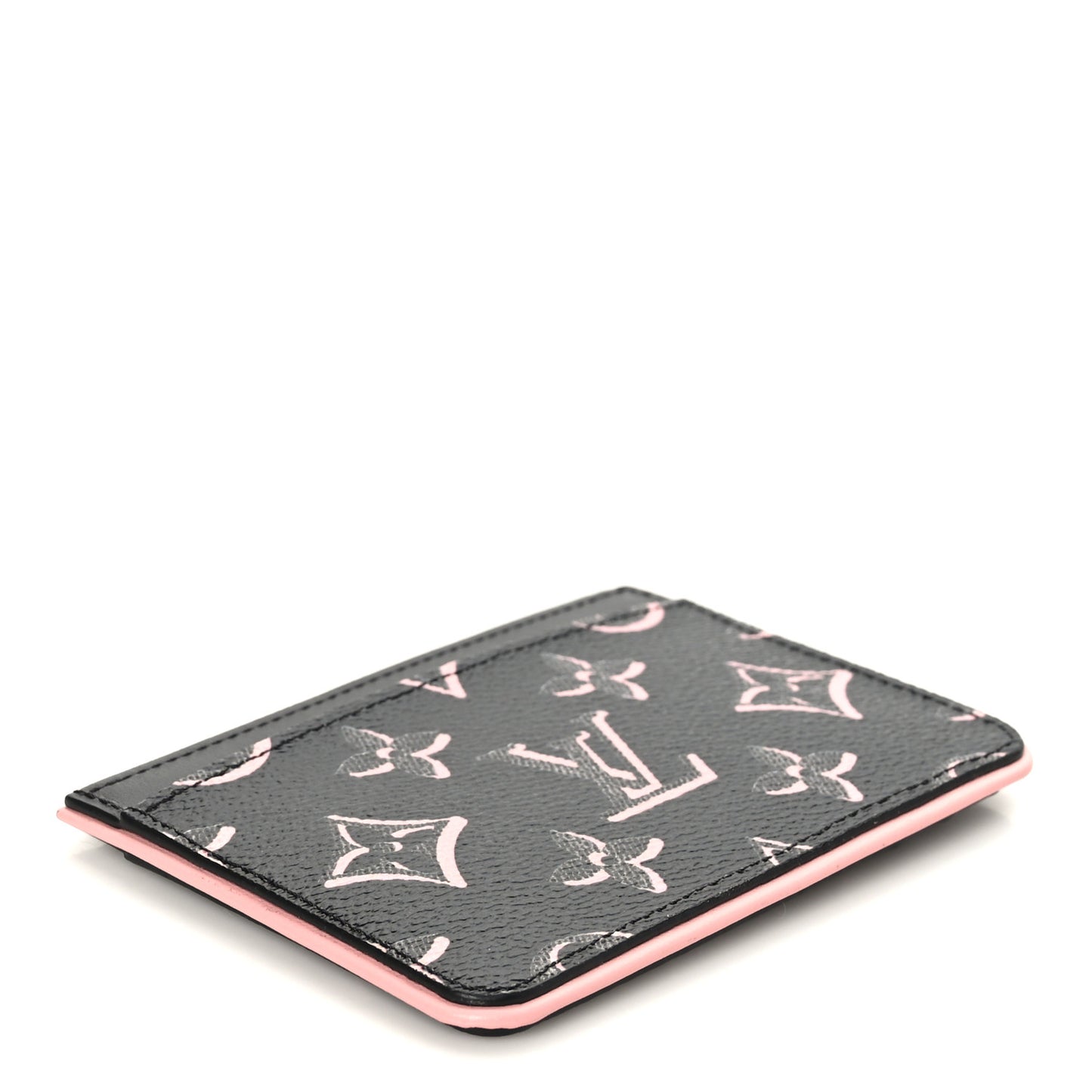 Monogram Fall for You LV Side-Up Card Holder Black