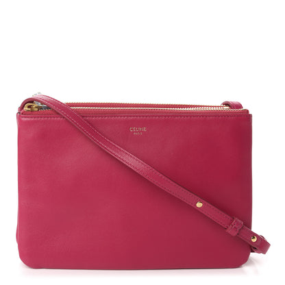 Celine Lambskin Small Trio Crossbody Bag Fuchsia 1 of 10