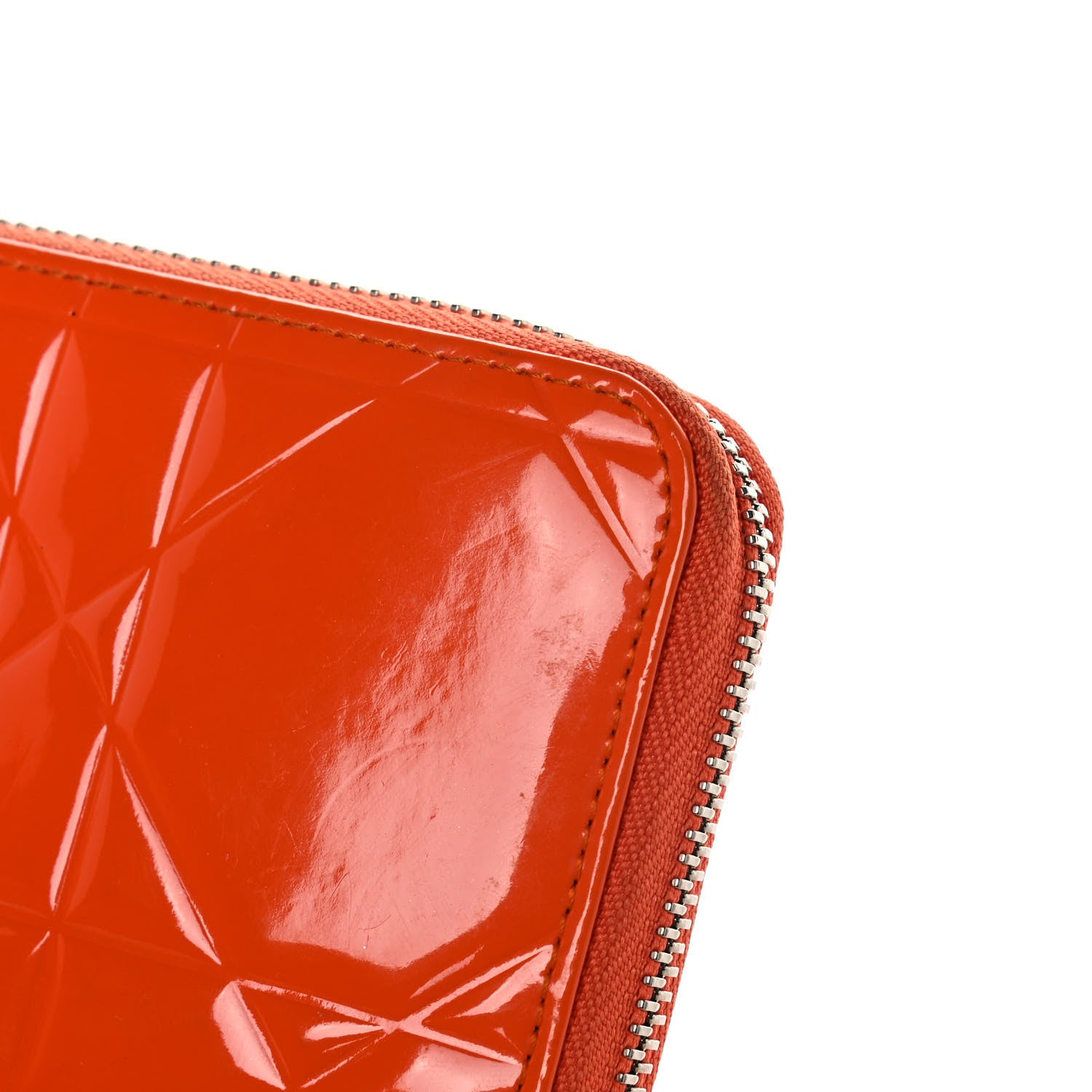 Christian Dior Patent Cannage Zip Around Wallet Orange 12 of 20