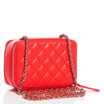 Chanel Lambskin Quilted Mini Pocket Box Red 3 of 7