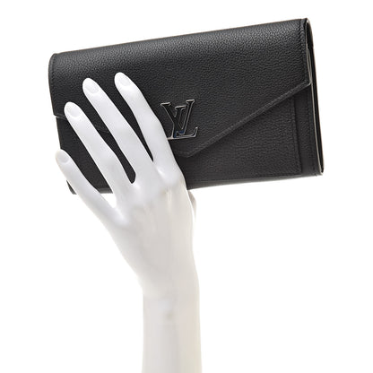 Louis Vuitton Soft Calfskin My Lockme Wallet Black 2 of 8
