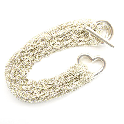 Tiffany Sterling Silver Heart Mesh Necklace 4 of 5