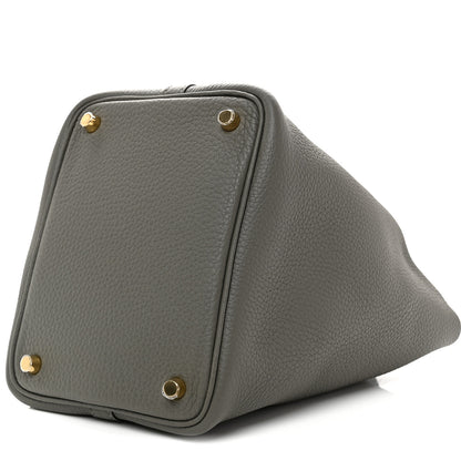 Hermes Taurillon Clemence Picotin Lock 18 PM Gris Meyer 10 of 11