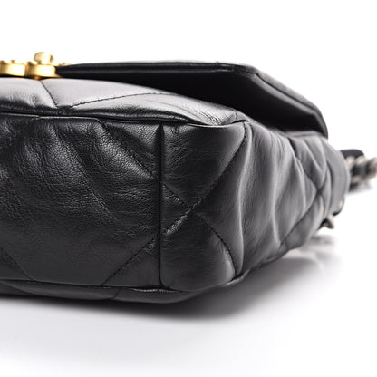 Chanel Goatskin Quilted Medium 19 Flap Black 9 of 10