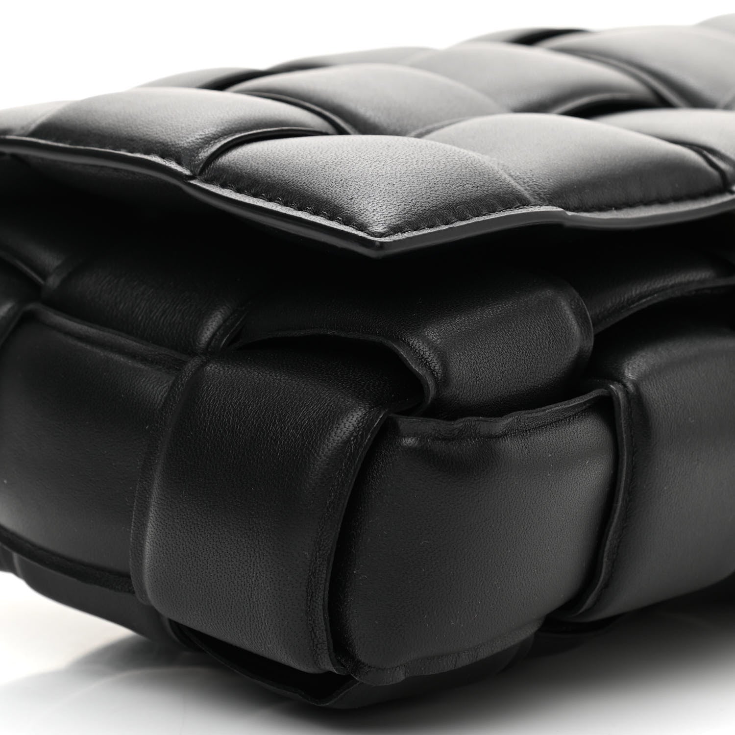 Bottega Veneta Nappa Maxi Intreccio Padded Cassette Crossbody Bag Black 7 of 8
