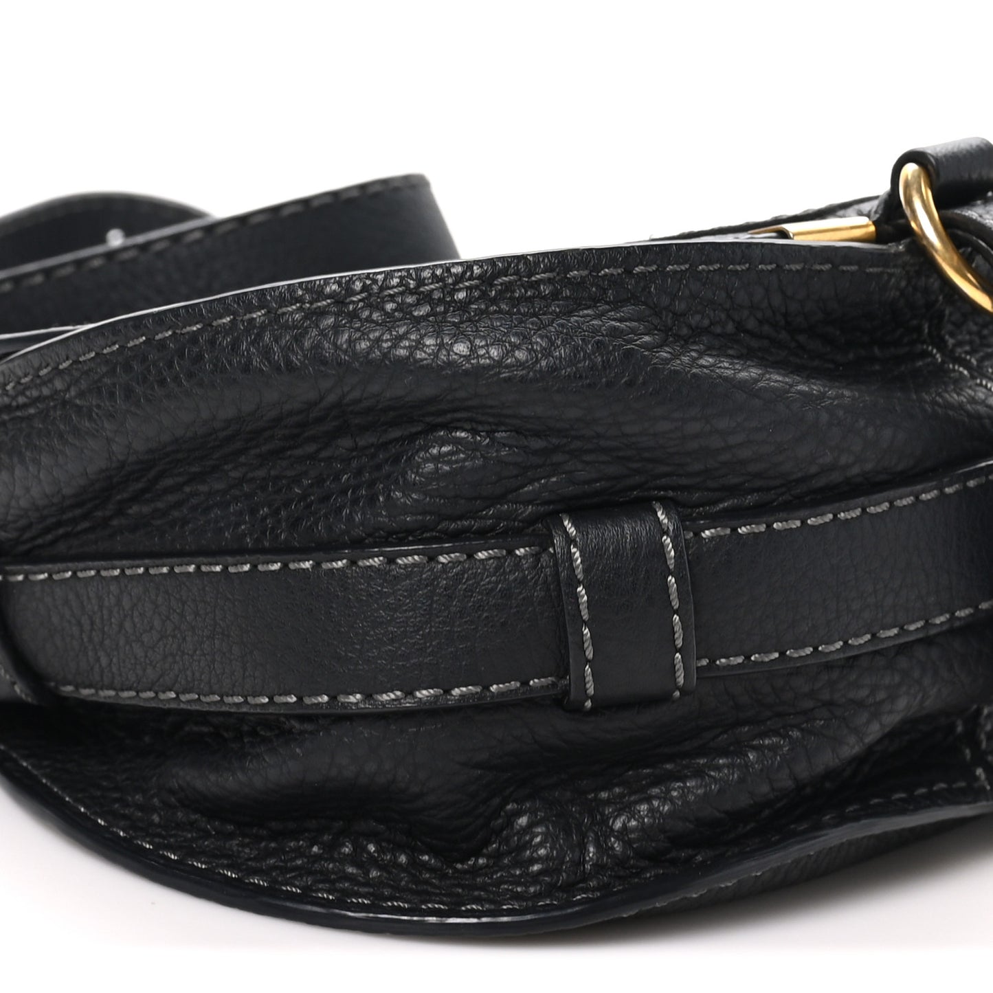 Calfskin Mini Marcie Round Crossbody Bag Black