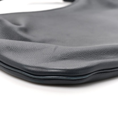 The Row Grained Calfskin Small Everyday Shoulder Bag Midnight 9 of 9